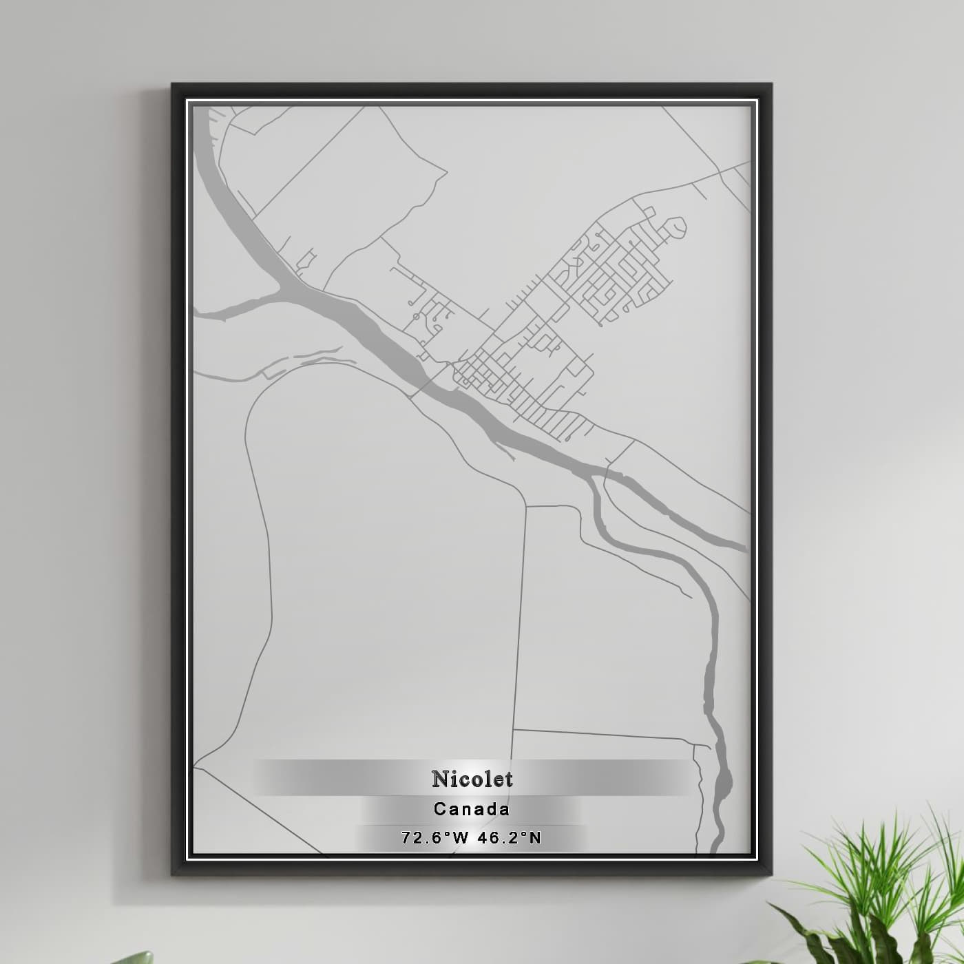 ROAD MAP OF NICOLET, CANADA BY MAPBAKES