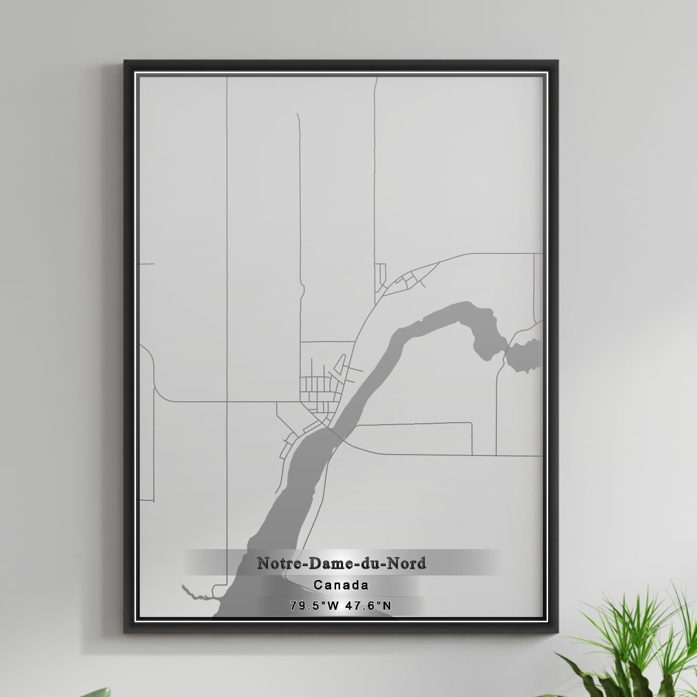 ROAD MAP OF NOTRE DAME DU NORD, CANADA BY MAPBAKES