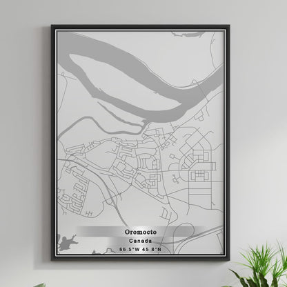 ROAD MAP OF OROMOCTO, CANADA BY MAPBAKES