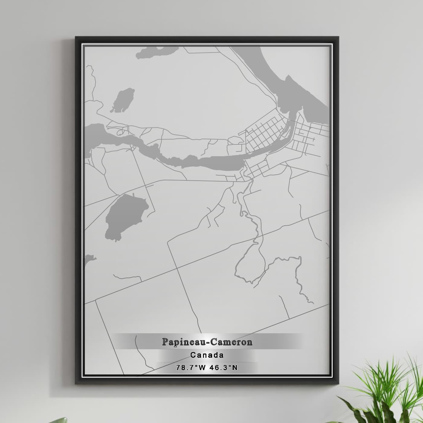 ROAD MAP OF PAPINEAU CAMERON, CANADA BY MAPBAKES