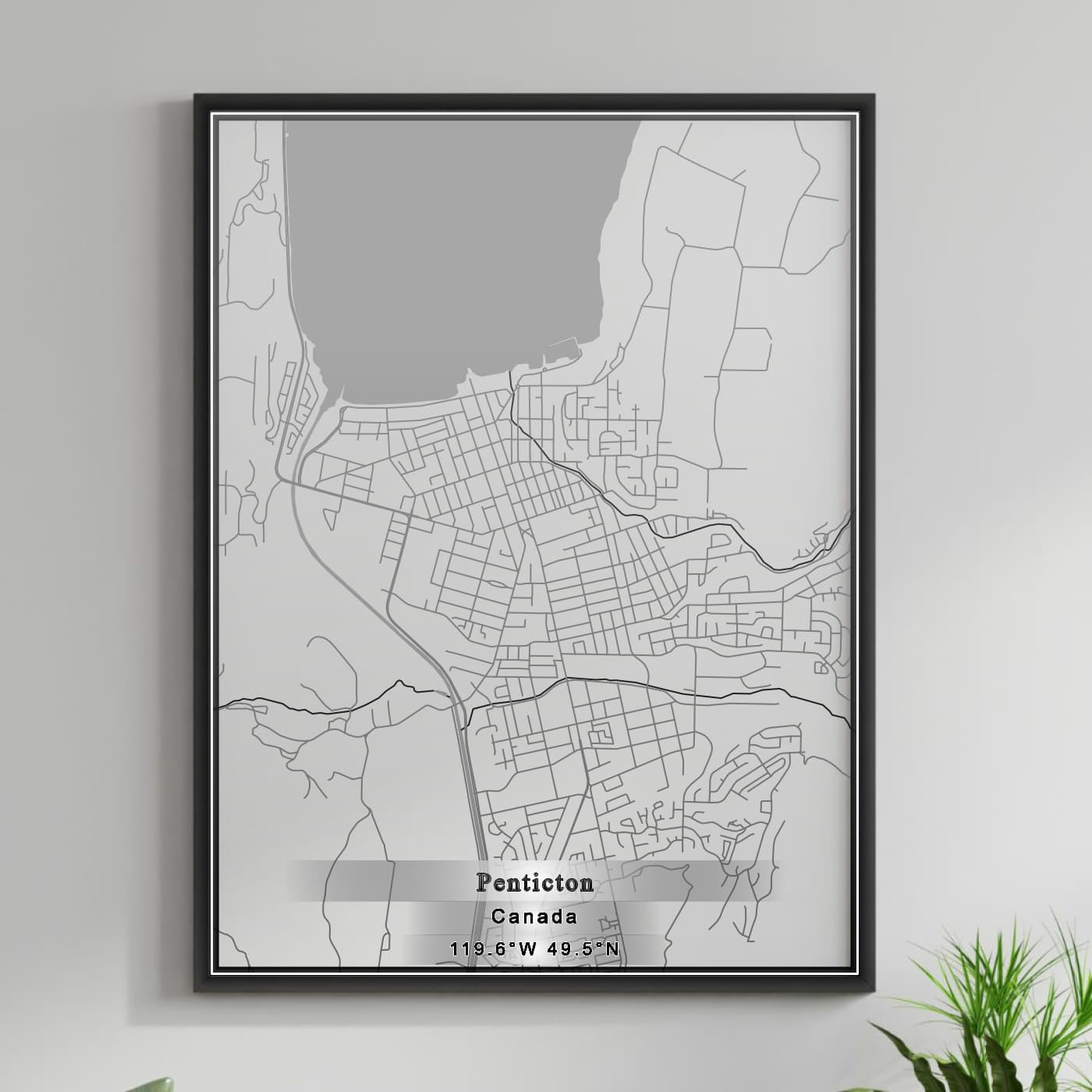 ROAD MAP OF PENTICTON, CANADA BY MAPBAKES