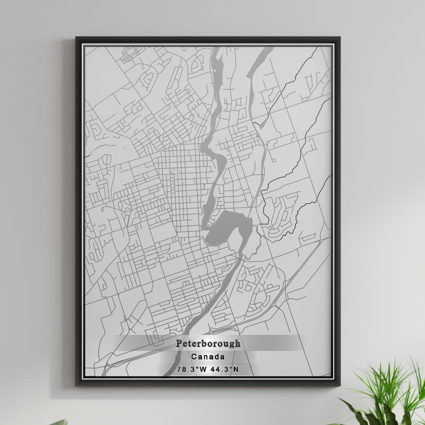 ROAD MAP OF PETERBOROUGH, CANADA BY MAPBAKES