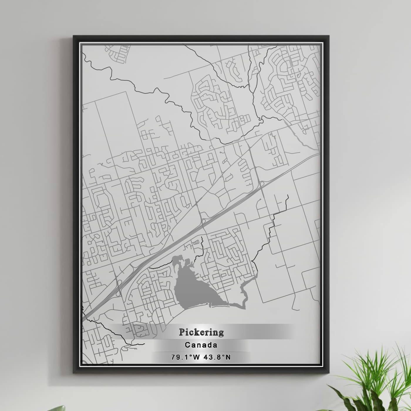 ROAD MAP OF PICKERING, CANADA BY MAPBAKES