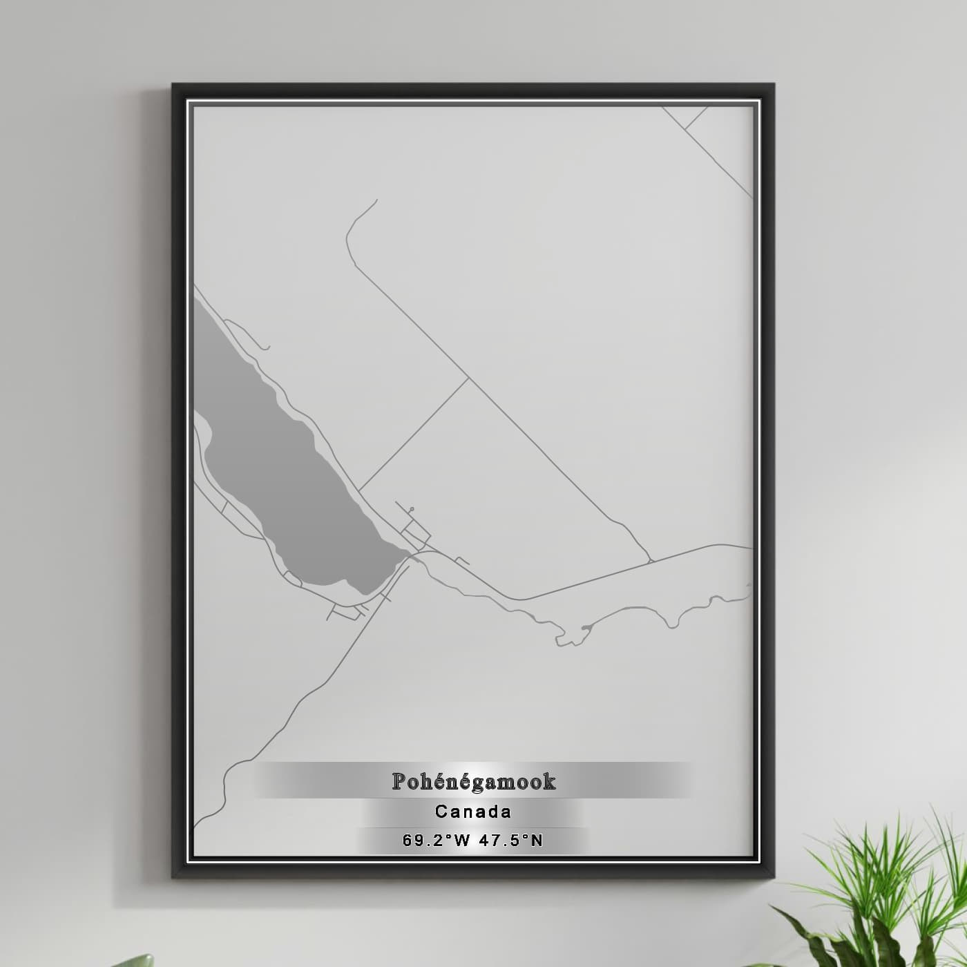 ROAD MAP OF POHENEGAMOOK, CANADA BY MAPBAKES