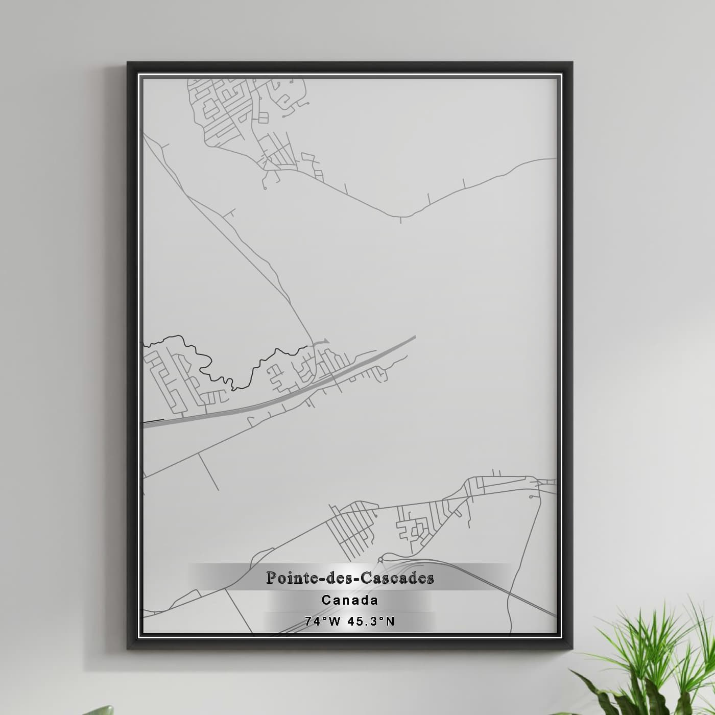 ROAD MAP OF POINTE DES CASCADES, CANADA BY MAPBAKES