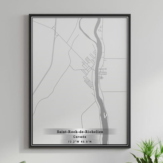 ROAD MAP OF SAINT ROCH DE RICHELIEU, CANADA BY MAPBAKES