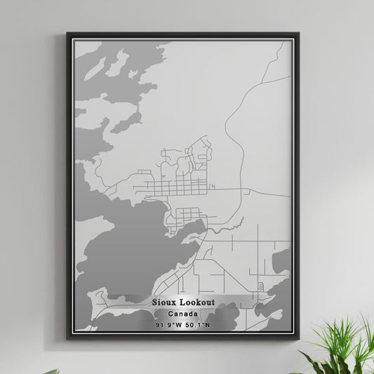 ROAD MAP OF SIOUX LOOKOUT, CANADA BY MAPBAKES
