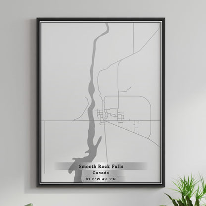 ROAD MAP OF SMOOTH ROCK FALLS, CANADA BY MAPBAKES