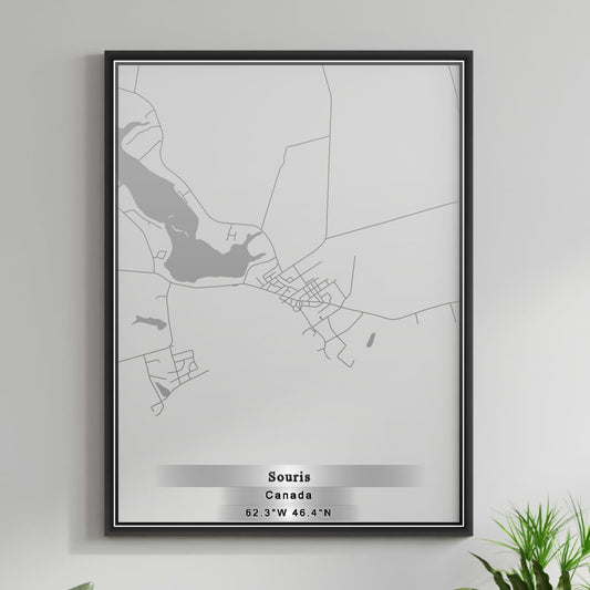 ROAD MAP OF SOURIS, CANADA BY MAPBAKES