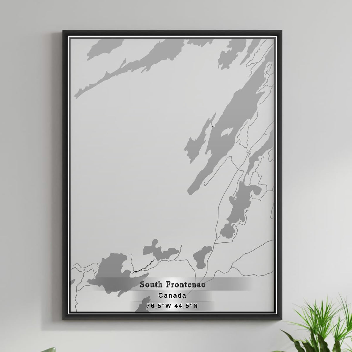 ROAD MAP OF SOUTH FRONTENAC, CANADA BY MAPBAKES
