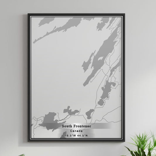 ROAD MAP OF SOUTH FRONTENAC, CANADA BY MAPBAKES