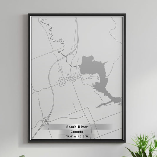 ROAD MAP OF SOUTH RIVER, CANADA BY MAPBAKES
