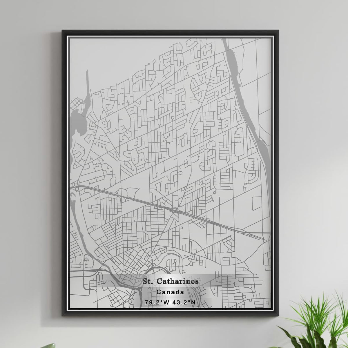 ROAD MAP OF ST CATHARINES, CANADA BY MAPBAKES