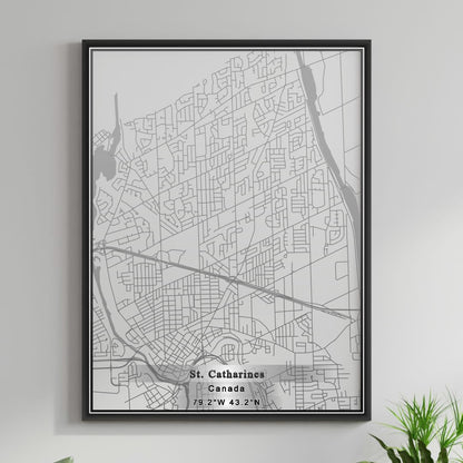 ROAD MAP OF ST CATHARINES, CANADA BY MAPBAKES