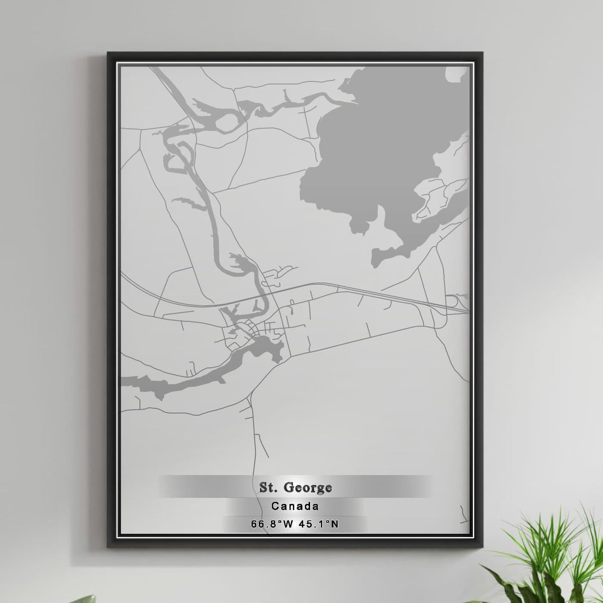 ROAD MAP OF ST GEORGE, CANADA BY MAPBAKES