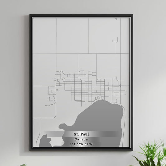 ROAD MAP OF ST PAUL, CANADA BY MAPBAKES