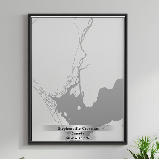ROAD MAP OF STEPHENVILLE CROSSING, CANADA BY MAPBAKES