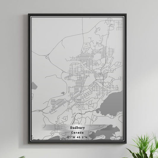 ROAD MAP OF SUDBURY, CANADA BY MAPBAKES