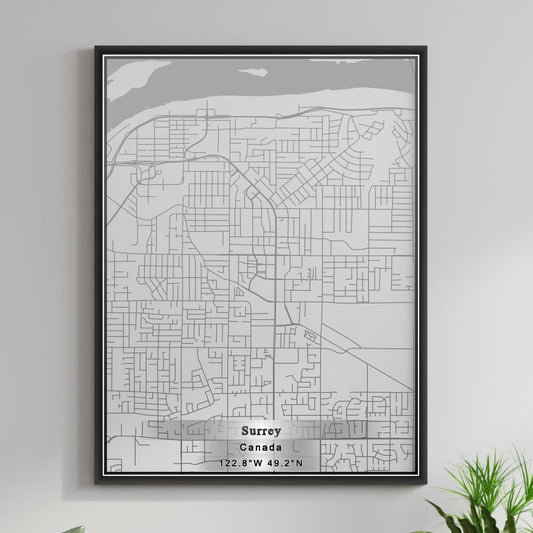 ROAD MAP OF SURREY, CANADA BY MAPBAKES