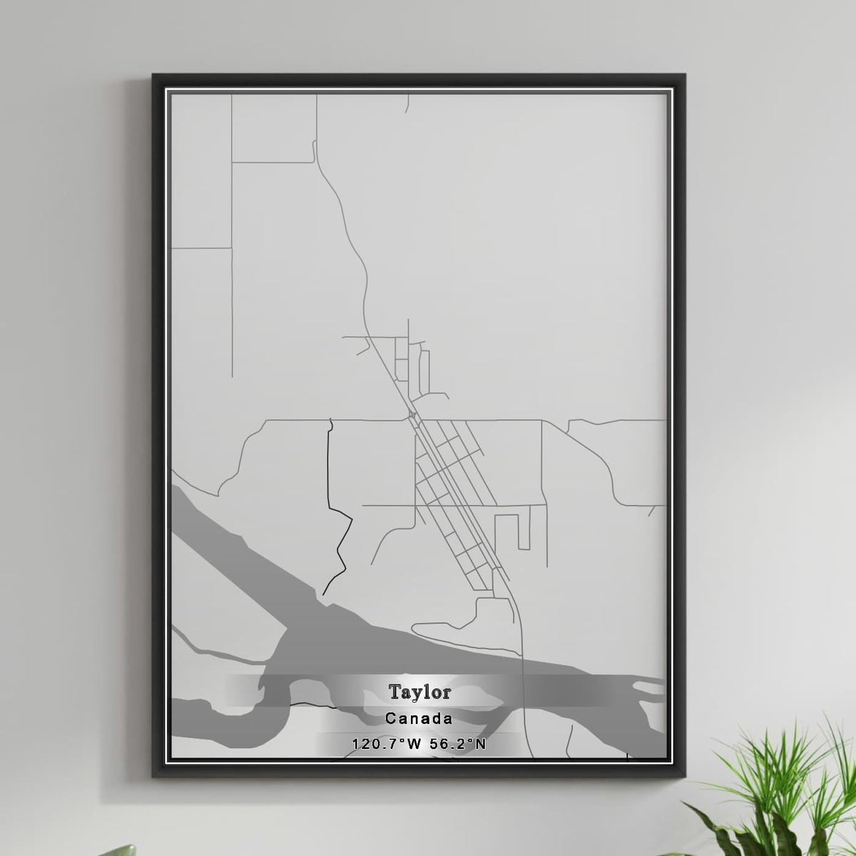 ROAD MAP OF TAYLOR, CANADA BY MAPBAKES
