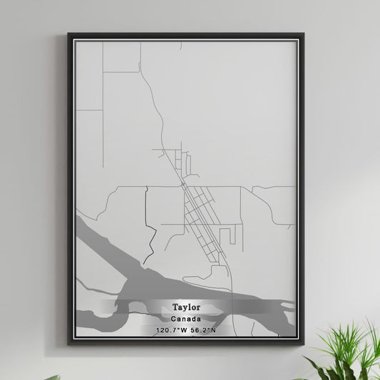 ROAD MAP OF TAYLOR, CANADA BY MAPBAKES