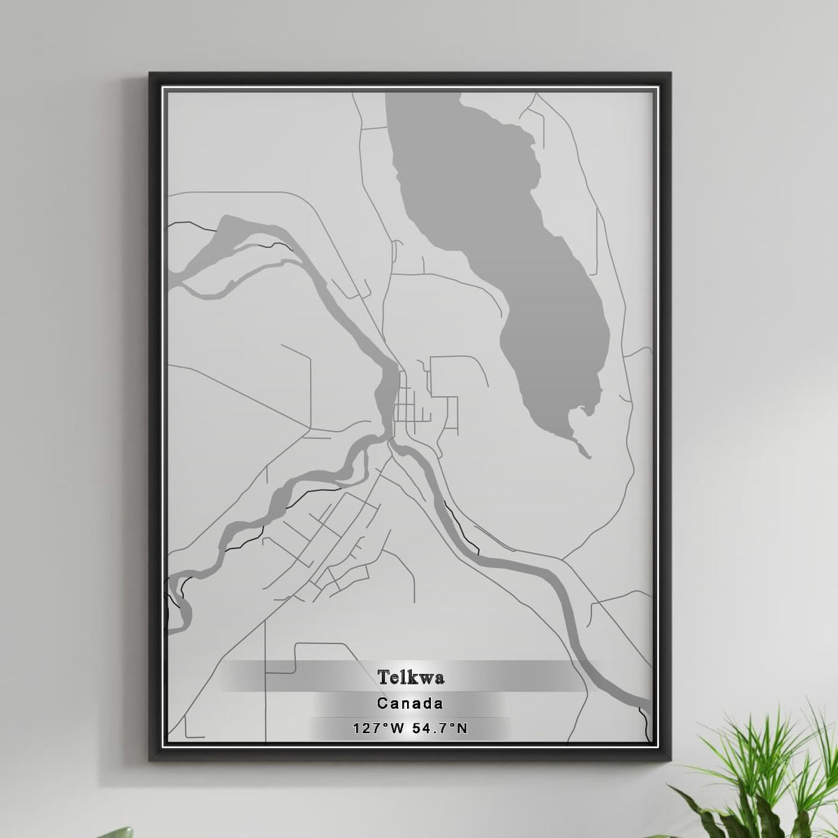ROAD MAP OF TELKWA, CANADA BY MAPBAKES