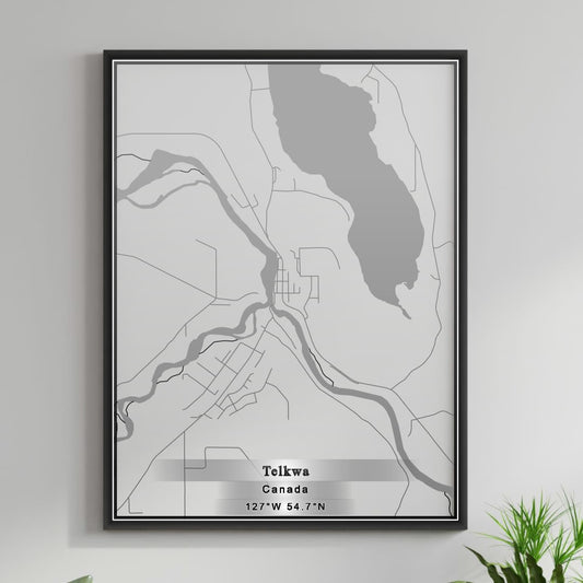 ROAD MAP OF TELKWA, CANADA BY MAPBAKES