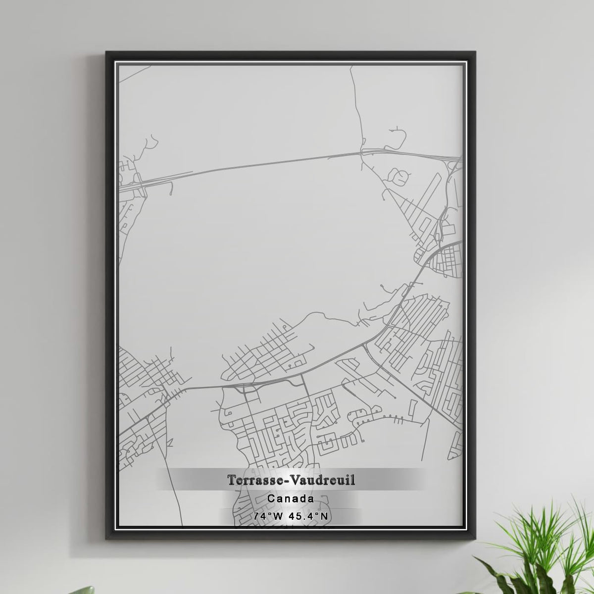 ROAD MAP OF TERRASSE VAUDREUIL, CANADA BY MAPBAKES