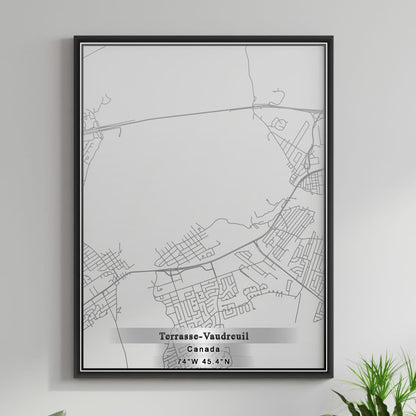 ROAD MAP OF TERRASSE VAUDREUIL, CANADA BY MAPBAKES