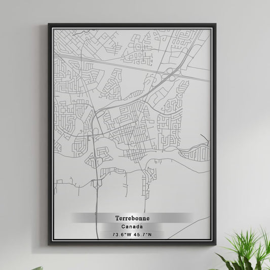 ROAD MAP OF TERREBONNE, CANADA BY MAPBAKES