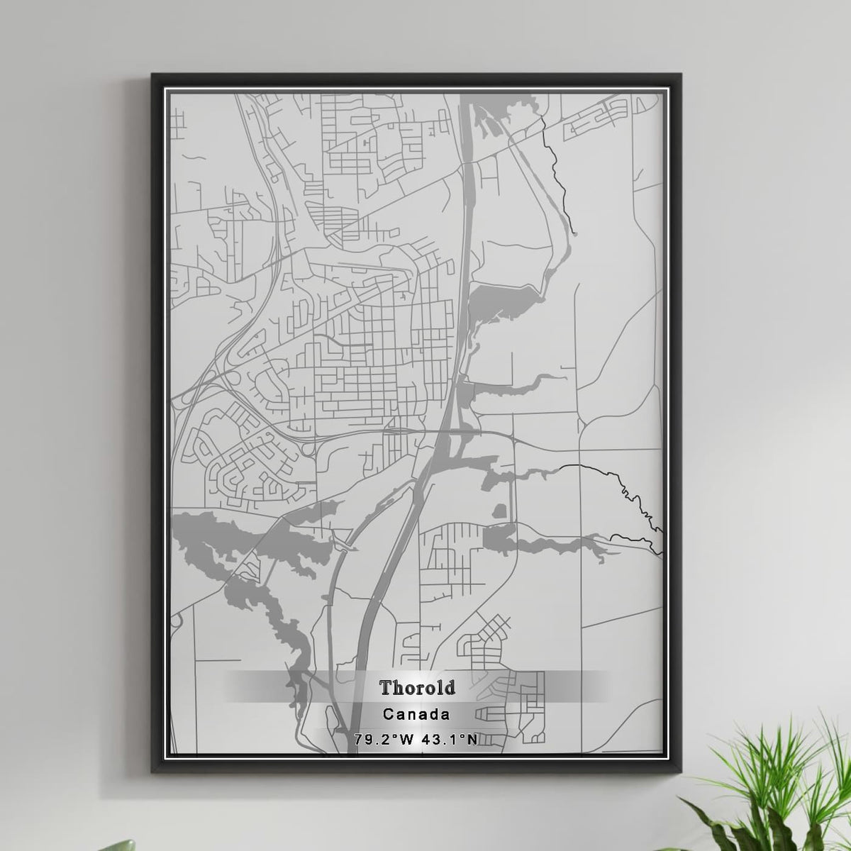 ROAD MAP OF THOROLD, CANADA BY MAPBAKES