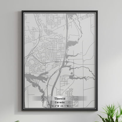 ROAD MAP OF THOROLD, CANADA BY MAPBAKES