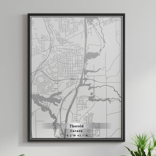 ROAD MAP OF THOROLD, CANADA BY MAPBAKES