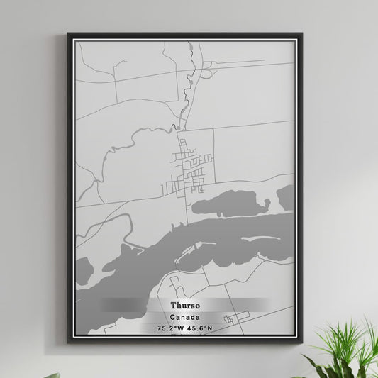 ROAD MAP OF THURSO, CANADA BY MAPBAKES