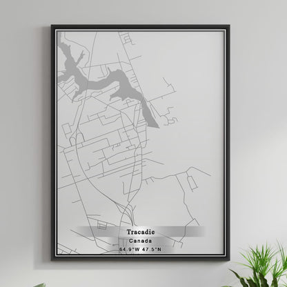 ROAD MAP OF TRACADIE, CANADA BY MAPBAKES