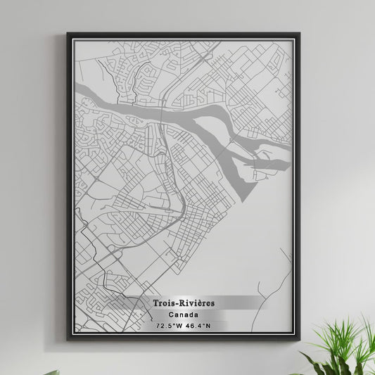 ROAD MAP OF TROIS RIVIERES, CANADA BY MAPBAKES