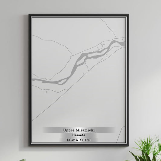 ROAD MAP OF UPPER MIRAMICHI, CANADA BY MAPBAKES