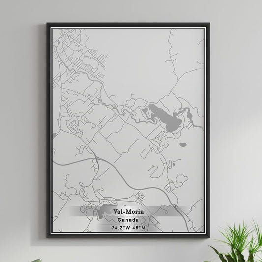 ROAD MAP OF VAL MORIN, CANADA BY MAPBAKES