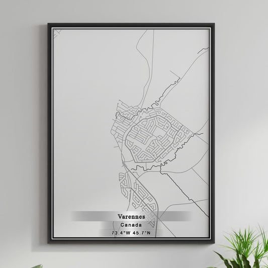 ROAD MAP OF VARENNES, CANADA BY MAPBAKES