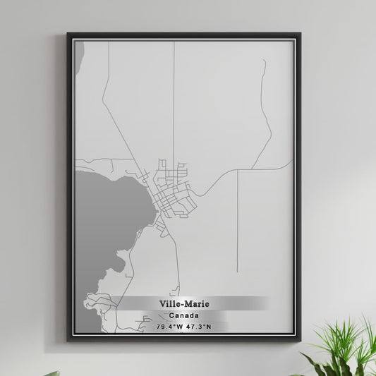 ROAD MAP OF VILLE MARIE, CANADA BY MAPBAKES