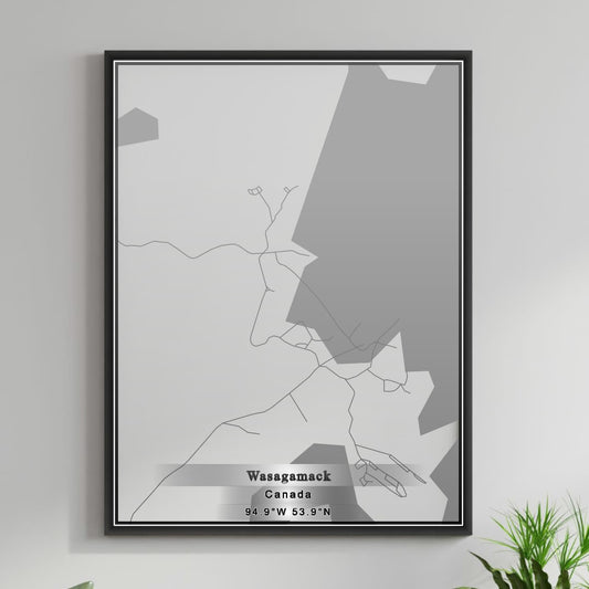 ROAD MAP OF WASAGAMACK, CANADA BY MAPBAKES