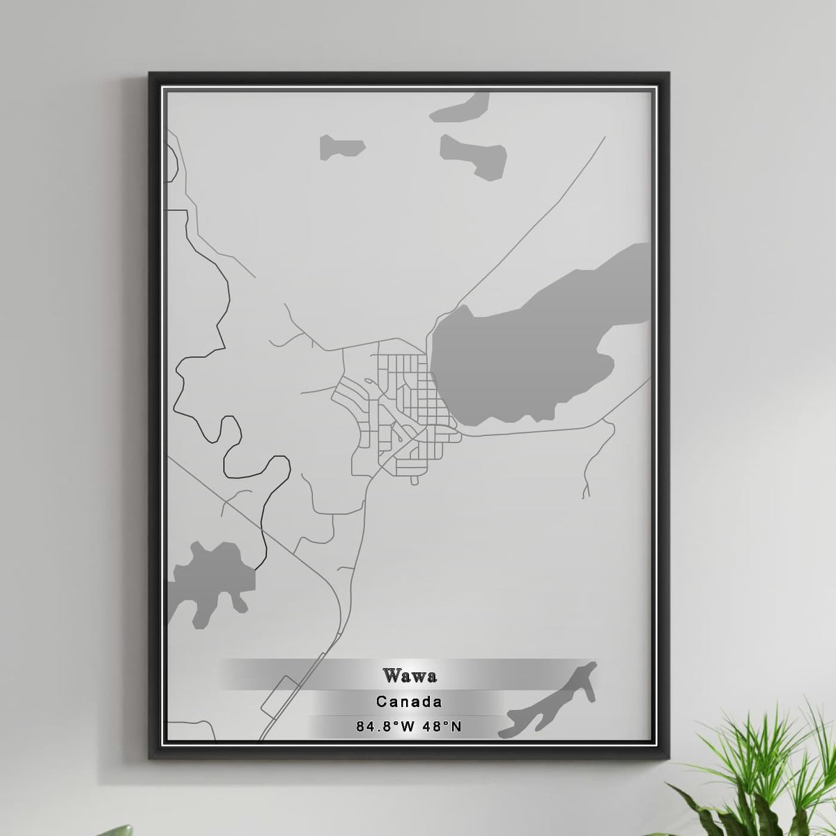 ROAD MAP OF WAWA, CANADA BY MAPBAKES
