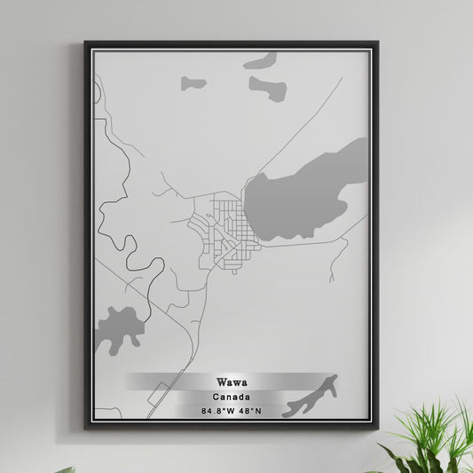 ROAD MAP OF WAWA, CANADA BY MAPBAKES