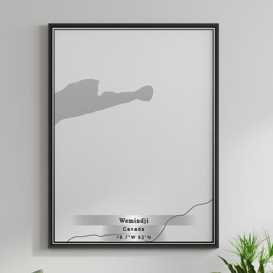 ROAD MAP OF WEMINDJI, CANADA BY MAPBAKES