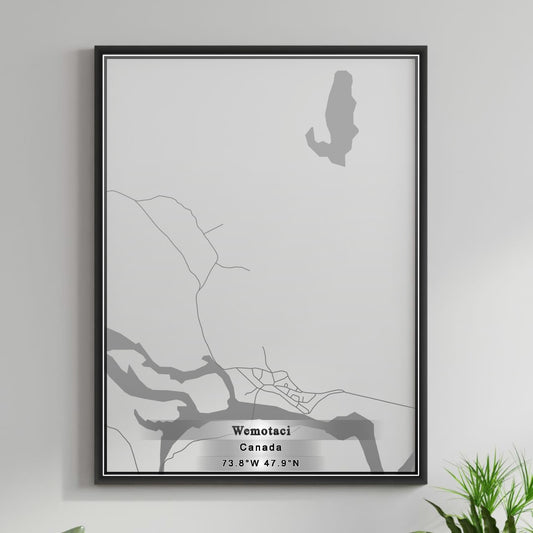 ROAD MAP OF WEMOTACI, CANADA BY MAPBAKES