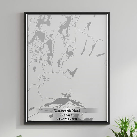 ROAD MAP OF WENTWORTH NORD, CANADA BY MAPBAKES