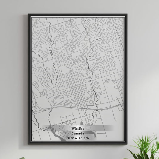 ROAD MAP OF WHITBY, CANADA BY MAPBAKES