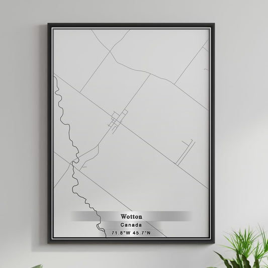 ROAD MAP OF WOTTON, CANADA BY MAPBAKES