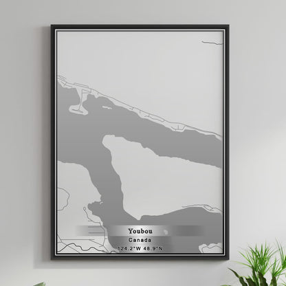 ROAD MAP OF YOUBOU, CANADA BY MAPBAKES