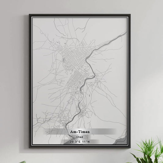ROAD MAP OF AM-TIMAN, CHAD BY MAPBAKES